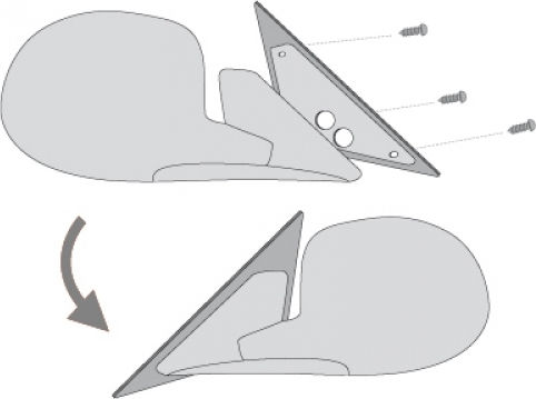 Dectane Bases Car Exterior Mirrors Volkswagen Lupo 2pcs