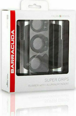 Barracuda Motorcycle Grips Racing in Silver Colour N1026-A