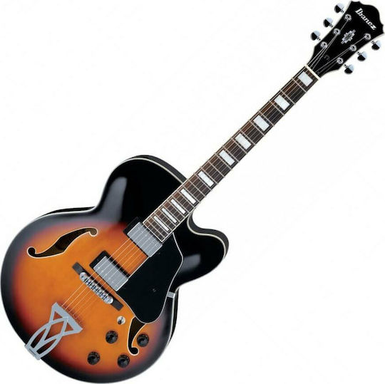 Ibanez AF75 Електрическа Китара ES с HH Конфигурация на Пикапите Brown Sunburst