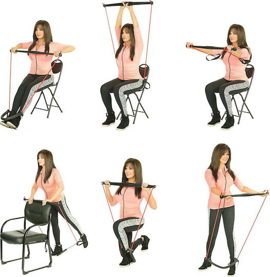 Portable BodyGym Μπάρα Pilates Κόκκινη