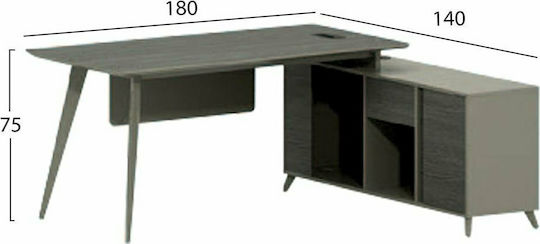 Ecke Professionelles Büro Lux Series Holz Ashtray 180x140x75cm