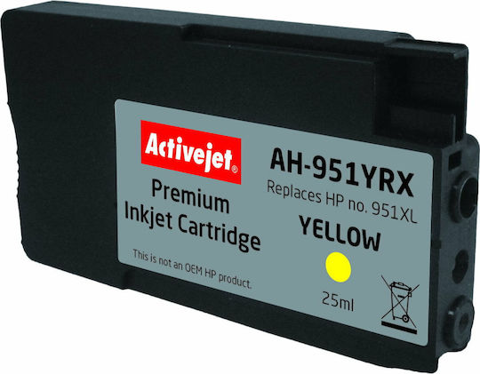 Active Jet Συμβατό Μελάνι Εκτυπωτή InkJet HP 951XL CN048AE 25ml Κίτρινο