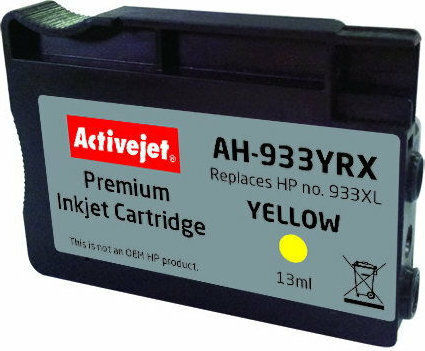 Active Jet Inkjet Printer Compatible Ink HP 933XL CN056AE 13ml Yellow