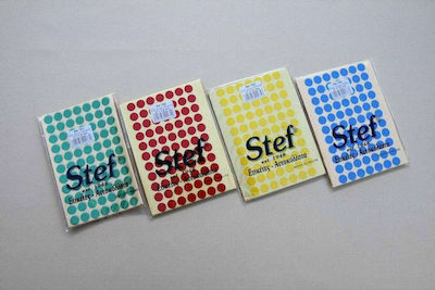 Stef Labels Round Small Adhesive Blue Label 19mm 1600pcs 108