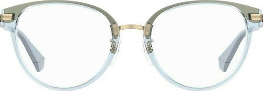 Polaroid Women's Acetate Skeleton Structure Cat Eye Turquoise PLD D427 G 30O