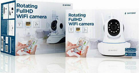 Gembird ICAM-WRHD-02 IP Surveillance Camera Wi-Fi Full HD 1080p with Two-Way Communication and 3.6mm Lens