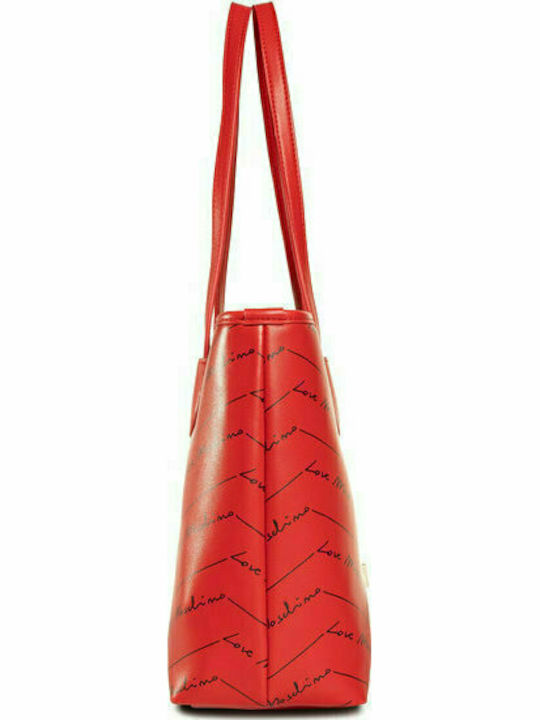 Moschino Damen Tasche Shopper Schulter Rot