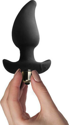 Rocks Off Butt Quiver Anal Plug with Vibration Black 7.6cm