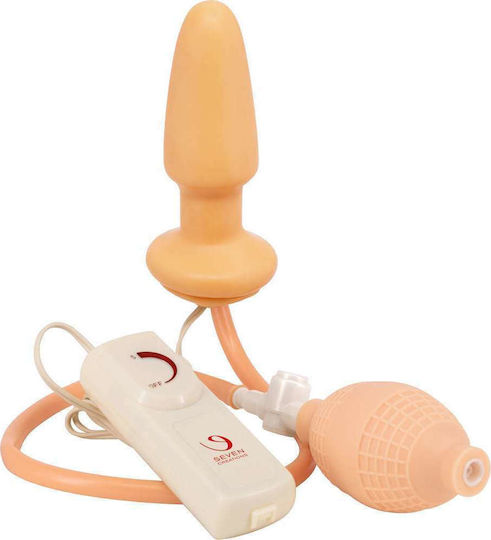 Seven Creations Expandable Butt Plug Πρωκτική Σφήνα Flesh 10cm