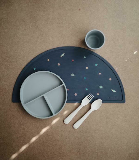 Mushie Baby Food Plate Shifting made of Silicone Green