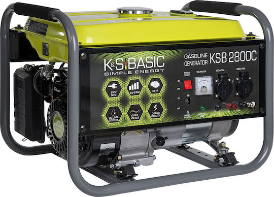 Könner & Söhnen Generator Benzină (în patru timpi) Patru timpi cu Putere Maximă 2.8kVA