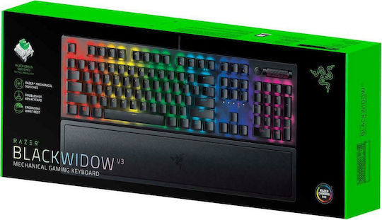 Razer BlackWidow V3 Gaming Mechanical Keyboard with Razer Green switches and RGB lighting (Greek)