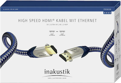 Inakustik HDMI 2.0 Kabel HDMI-Stecker - HDMI-Stecker 2m Blau
