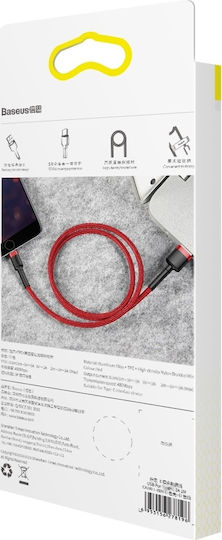 Baseus Cafule IP Edition Плетена USB-A към Lightning кабел Червен 2м (CALKLF-C09)