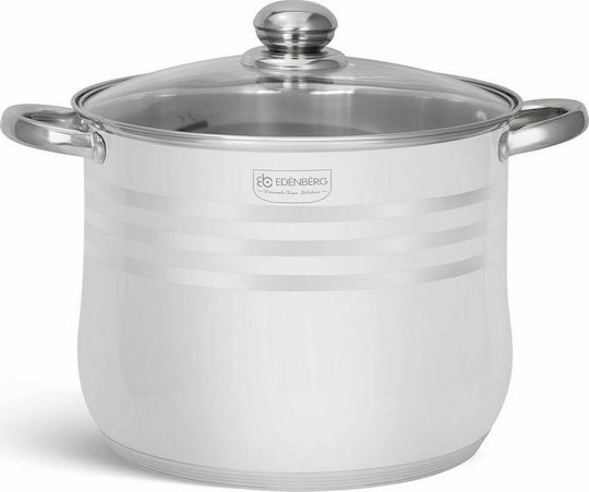 Edenberg Töpfe Set aus Rostfreiem Stahl Silber 6Teile