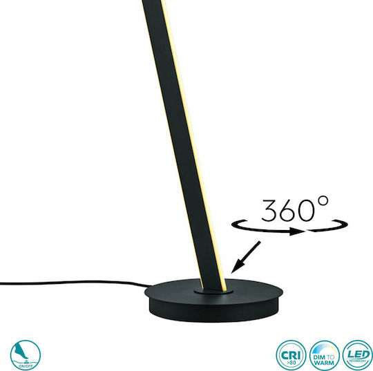 Cinque Cicenza LED Floor Lamp H181xW30cm. with Natural White Light 4500lm Black