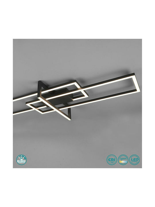 Trio Lighting Salinas Ceiling Mount Light 100cm Black with Integrated LED