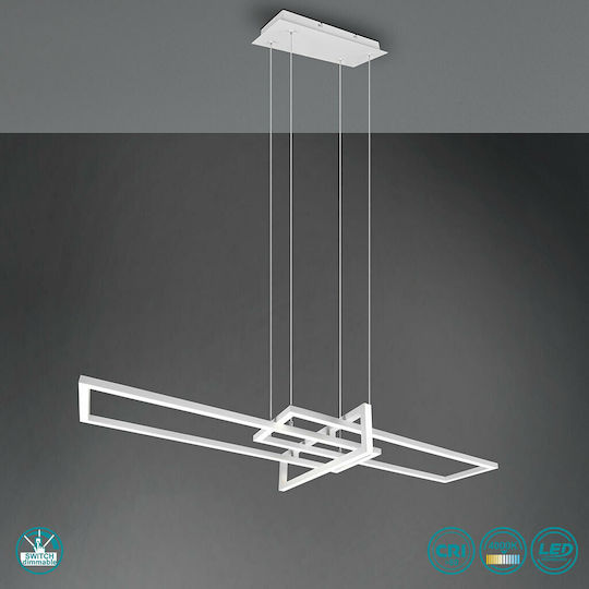 Trio Lighting Salinas Reglabil Lustră Alb Calea ferată 110x40x40cm.
