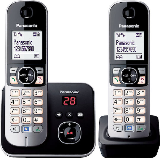Panasonic KX-TG6822 Безжичен Телефон Черен