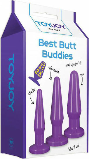 ToyJoy Best Butt Buddies Anale Plugs Elektrische Gitarren Lila 8.5cm