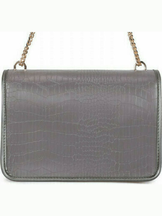 Devonia Γυναικεία Flap Bag 'Ωμου Γκρι