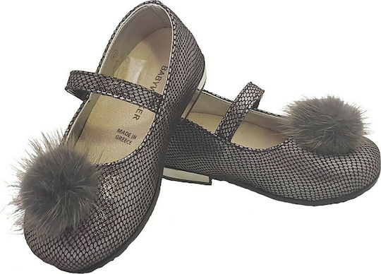Babywalker Christening Leather Pumps Anthracite