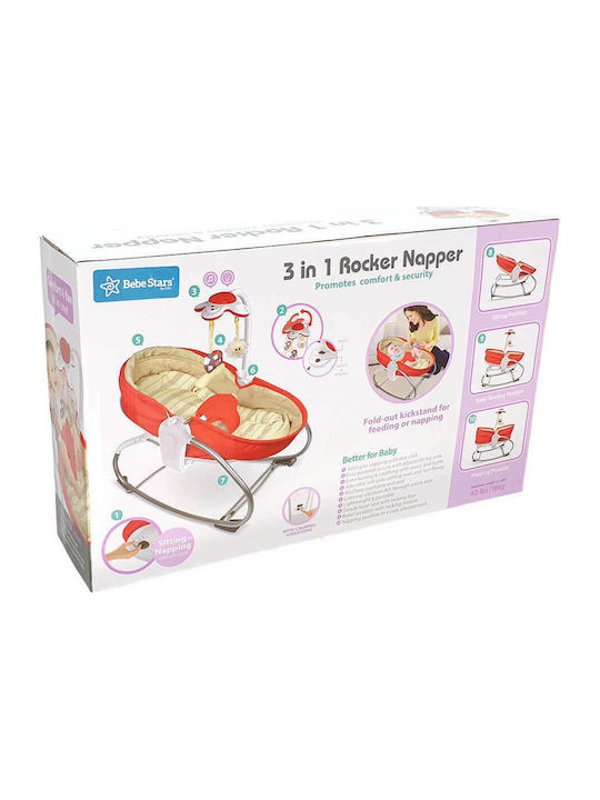 Bebe Stars Ηλεκτρικό Relax Μωρού Snooze με Μουσική και Δόνηση Red για Παιδί έως 9kg