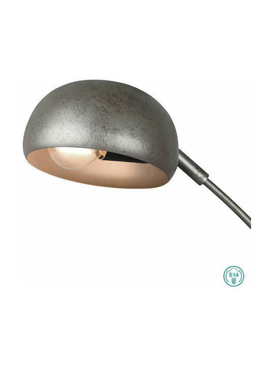 Trio Lighting Dito Floor Lamp H210xW30cm. with Socket for Bulb E14 Silver R46155067