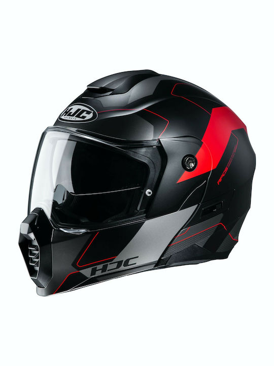 HJC C80 Rox Flip-Up Helmet ECE 22.05 Black/Grey/Orange KR50189