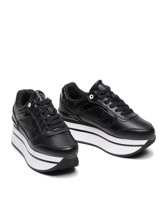 Guess Hansin Флатформи Маратонки Черен