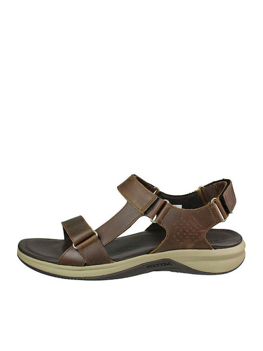 Merrell Tideriser Luna Strap J033627 Men's Leather Sandals Brown