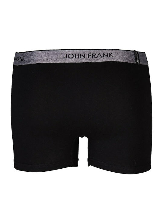 John Frank Essentials Herren Boxershorts Schwarz 1Packung