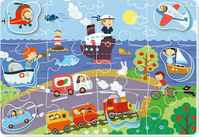 Kids Puzzle Μέσα Μεταφοράς Παιχνίδι Ταιριάσματος 18pcs Dodo