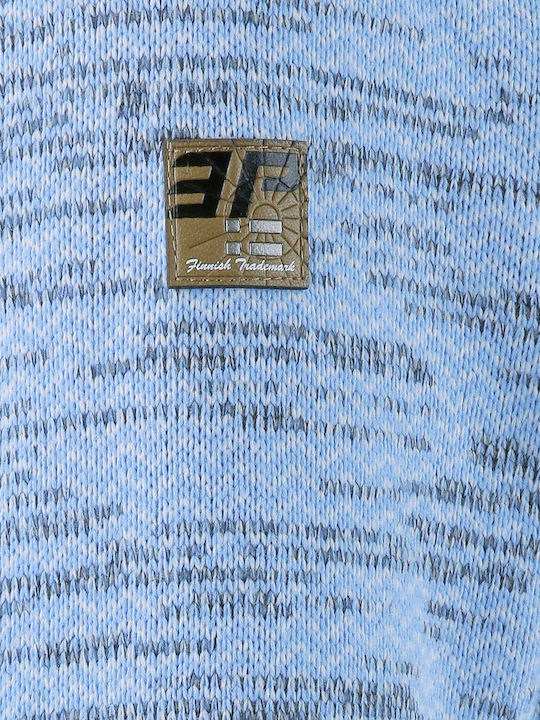 Tava Fleece Γυναικεία Ζακέτα με Φερμουάρ σε Γαλάζιο Χρώμα