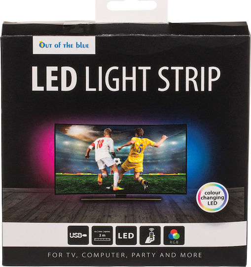 Out of the Blue LED Strip USB 5V RGB Light 2m with Power Supply & Remote Control