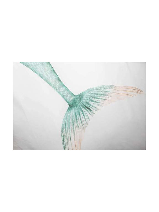 Snurk Mermaid Set Kids Duvet Cover Single with Pillowcase White 140x200cm