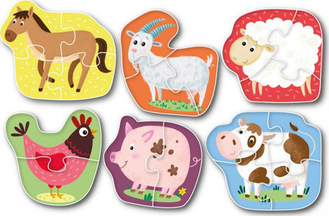 Παιδικό Puzzle Elements Pets για 2+ Ετών 18pcs Dodo