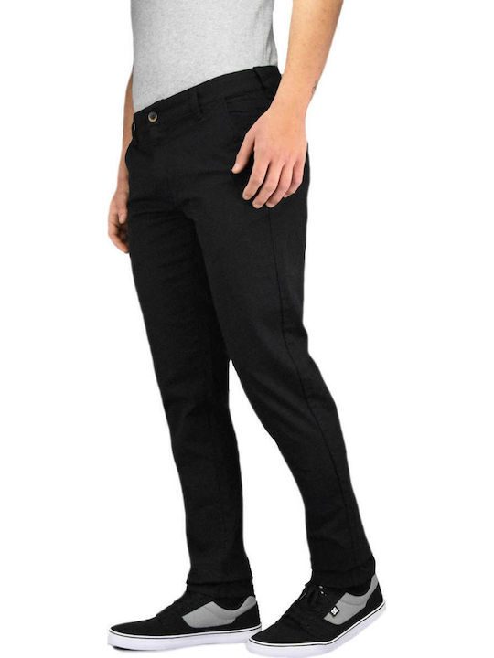 Chilly M0073 Trousers Chino Elastic in Skinny Fit Black