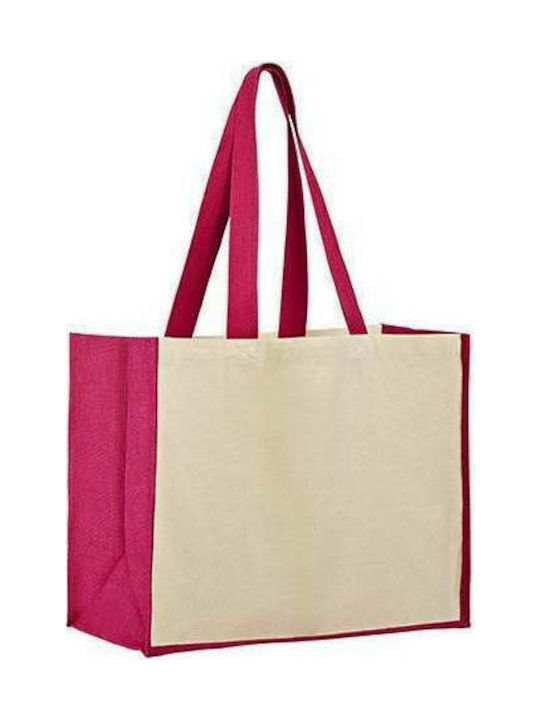 Ubag Sunset Cotton Shopping Bag Natural/Fuchsia