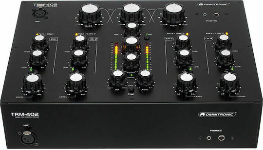 Omnitronic TRM-402 TRM-402 Αναλογικός Μίκτης 4.0 Καναλιών / 1 Εισόδο XLR