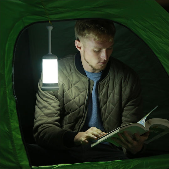 Herzberg Portable Led Lantern Rechargeable for Camping White with Magnetic Base 1.5W