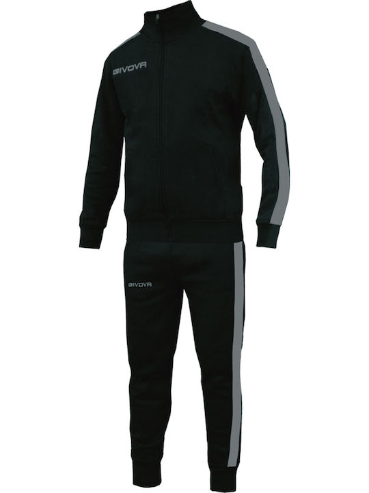 Tuta Felpa Revolution SR Football Tracksuit with Elastic Black