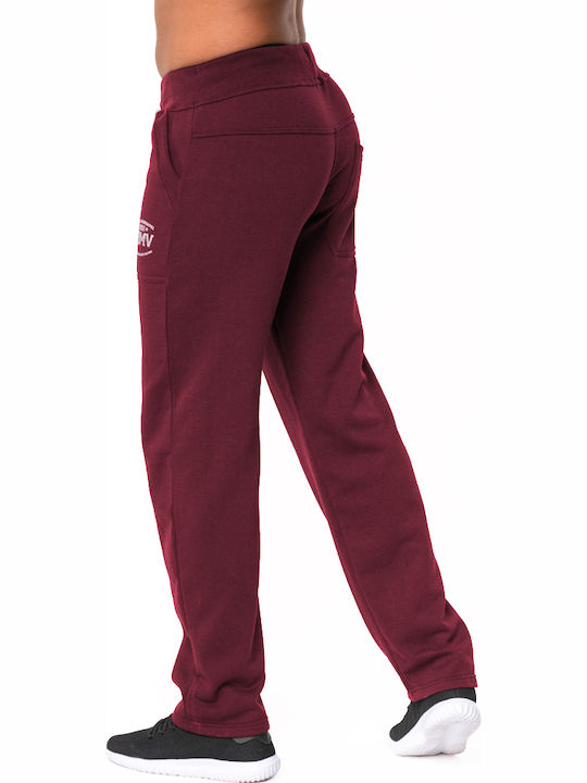 Sweatpants with Elastic Burgundy