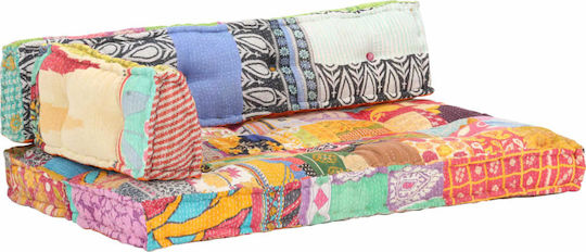 vidaXL Perna De Canapea Perne Pentru Scaune De Grădină Cu Spătar Multicolore 3 Buc 120x80 Cm