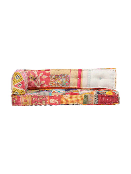vidaXL Multicolour Pallet Sofa Cushion with Backrest 3 Pieces 120x80cm