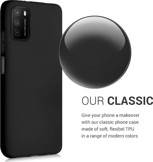 KWmobile Back Cover Σιλικόνης Μαύρο (Poco M3 / Redmi 9T)