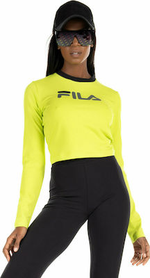 yellow fila crop top