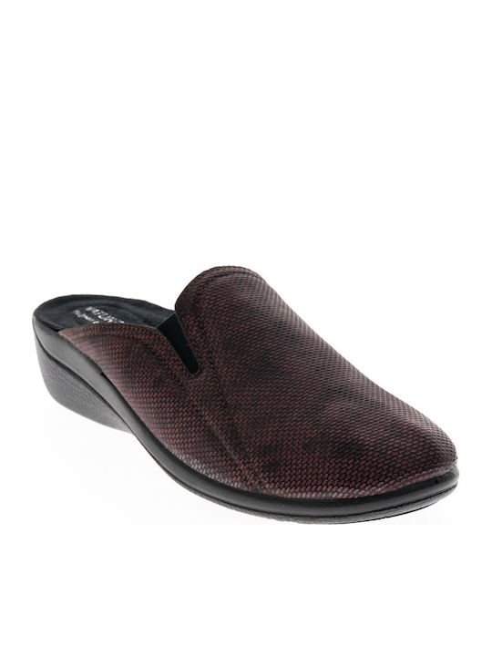 Naturelle Eco 5 Anatomic Women's Slippers In Burgundy Colour