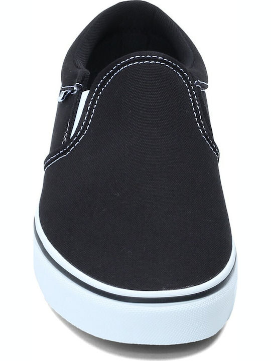 Asher Canvas Πάνινα Ανδρικά Slip-On Μαύρα
