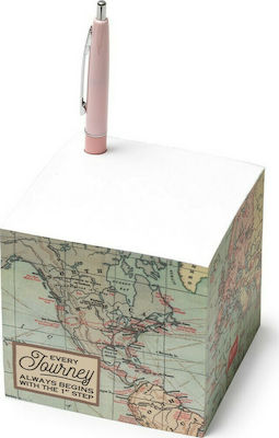 Legami Milano Happy Memo Map Notes Pad Cube 700 Sheets White 9x9cm